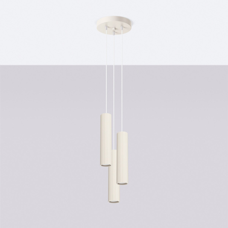 Sollux Lighting Lampa wisząca KARBON 3P beżowy SL.1595