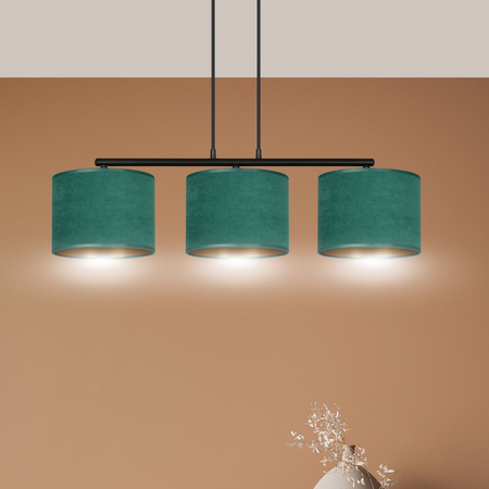 Lampa wisząca HILDE 3 BL GREEN Emibig 1051/3 zielony