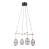 Lampa wisząca Italux Alani PND-34375-4-BK Czarny mat, złoty