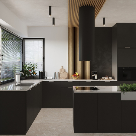 Sollux Lighting Plafon NERO 22,5 czarny/chrom SL.1409