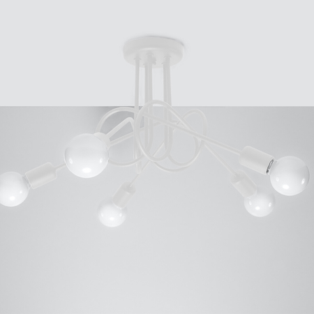 Sollux Lighting Żyrandol LOOP 5 biały SL.1432
