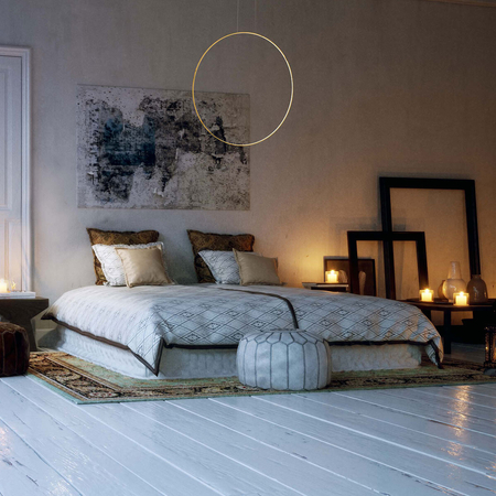 Light Prestige Lampa wisząca Mirror L złota IP44 LED CCT LP-999/1P L GD CCT