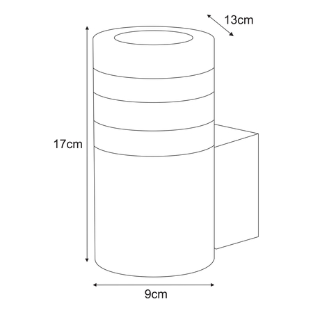 Kinkiet SOLIN Kaja K-8205 czarny
