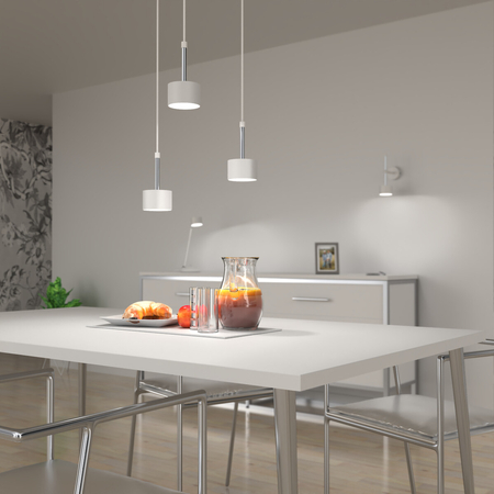 Milagro Lampa wisząca Arena Biały/Srebrny 3xGX53 MLP7780 Biel / Srebro