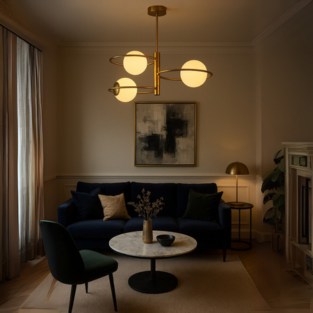 Light Prestige Plafon Dorado ring złota 3 x E14 LP-002/3C ring