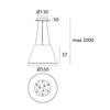 Lampa wisząca Artemide 1124020A Choose Mega