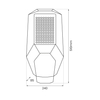 Eko-Light Latarnia Solarna Kobra 200W 6500K EKO0548 Szary