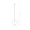 Lampa wisząca SPHERE L Nowodvorski 7850 przezroczysty