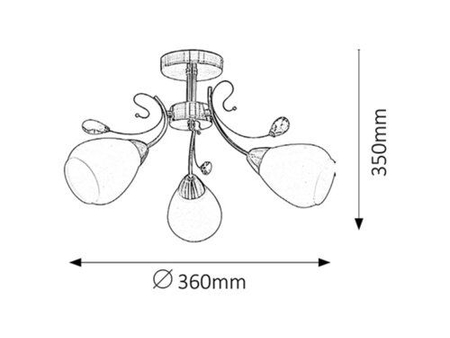 Lampa sufitowa Rabalux Susan 7043 brąz
