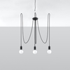 Sollux Lighting Żyrandol EDISON 3 czarny SL.0370