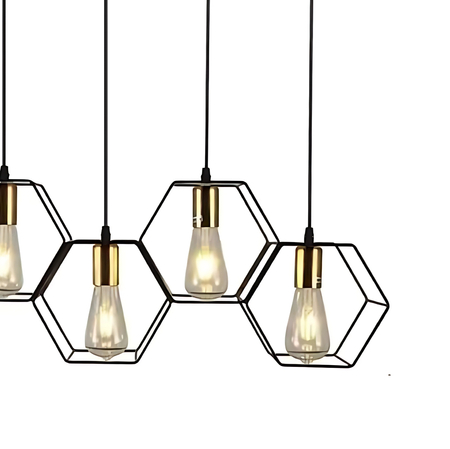 Lampa wisząca Abigali Honey LWH-5XE27, czarny 5xE27