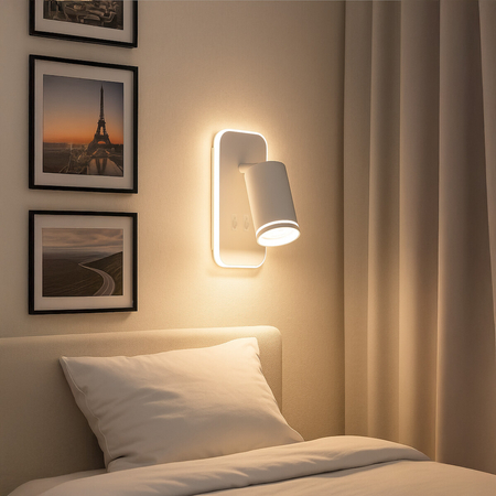 Milagro Oprawa Pipe Ring Kinkiet Biały 1xGU10 + LED 6W ML2082 BIAŁY