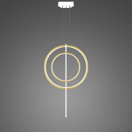 Lampa wisząca Linea No.5 60/40cm złoto-biała 3k