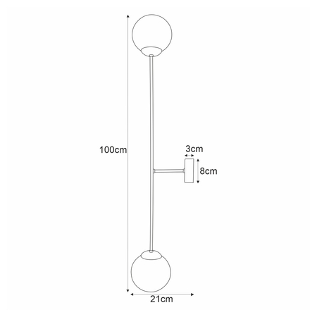 Kinkiet Kaja LUMIA K-5407 biały, złoty
