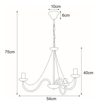 Lampa wisząca BARTEZ II Kaja K-3995 biały