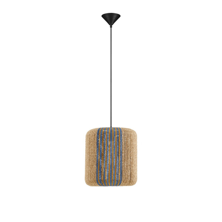 Lampa wisząca Luces Exclusivas ZORTINA LE45350 drewno jasne i ciemne, niebieski