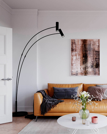 Lampa podłogowa By Rydens Puls 4100920-4002 czarny matowy