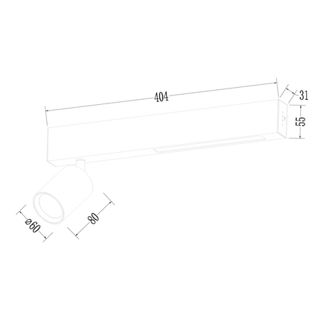 Milagro Lampa Sufitowa Magnet 5W+2xGU10 3000/4000K Czarny ML1132 BIAŁY