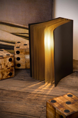 Lampa stołowa Lucide EXTRAVAGANZA LIVRET 78596/01/30 czarny/złoty