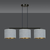 Lampa wisząca HILDE 3 BL GRAY Emibig 1050/3 czarny/chrom