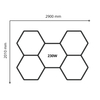 Lampa LED Hexagon Blaupunkt 230W geometryczny panel sufitowy led 4000K CRI90 w kształcie plastra miodu