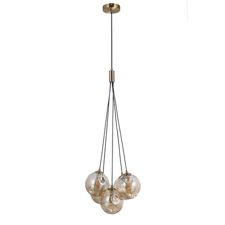 Lampa wisząca Italux Perlos PND-54456-5-HB-AMB Miodowy mosiądz