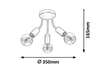 Lampa sufitowa Rabalux Almus 6808 czarny