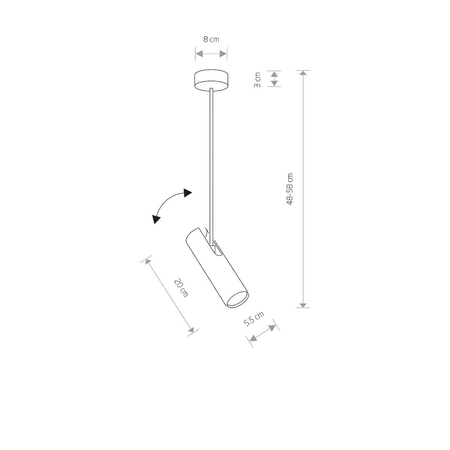 Lampa wisząca Nowodvorski 6495 Eye Super Graphite I