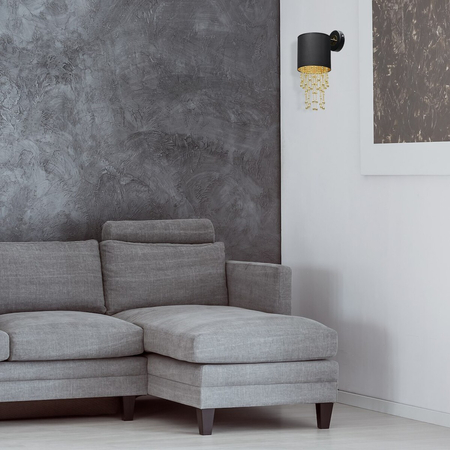 Milagro Kinkiet ALMERIA BLACK/GOLD 1xE27 MLP6438 CZARNY / ZŁOTY