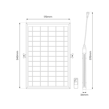 Eko-Light Świetlówka Solarna Jimmy 580lm 6000K EKO9090 CZARNY
