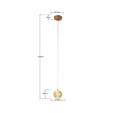 Light Prestige Lampa wisząca Brillant 1 złota LED CCT LP-3303/1P GD