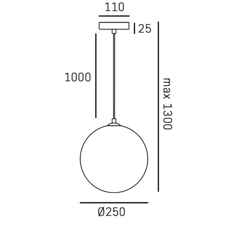 Cosmo Light Lampa wisząca HALE P01494BK