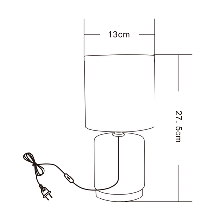 Lampa stołowa Zuma Line HS8720-WH LAMPA STOŁOWA BIAŁY/ZŁOTY
