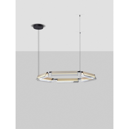 Lampa wisząca Luces Exclusivas LE44228 czarny, złoty i odcienie złota
