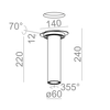 Lampa wpuszczana AQForm Swing 24 LED Trimless Recessed Biały Struktura