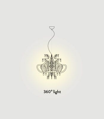 Lampa wisząca Slamp LILSM00BLK01T00000EU Lillibet Black