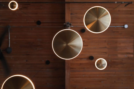 Lampa wisząca Graypants GP-285-a LED Chrona Dish10v brass