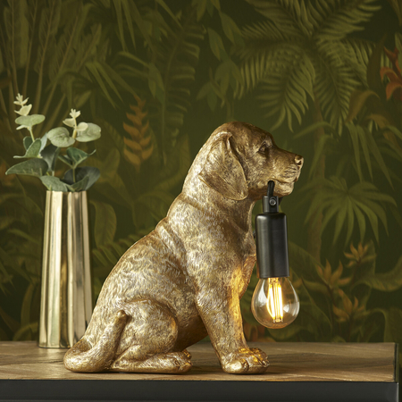 Lampa stołowa Endon Lighting Labrador Puppy 107364 złoty