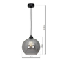 Milagro Lampa wisząca SOFIA SMOKED 1xE27 MLP6577 CZARNY