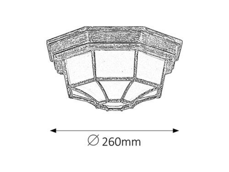 Lampa zewnętrzna Rabalux Milano 8376 złoto antyczne