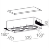 Lampa wpuszczana AQForm Squares 111 x 2 Qrled Trimless Recessed Biały Struktura