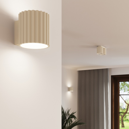 Sollux Lighting Plafon AURA 1 beżowy GU10 SL.1789
