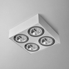 Lampa natynkowa AQForm Squares 111 x 4 Sq 230V Surface Biały Struktura