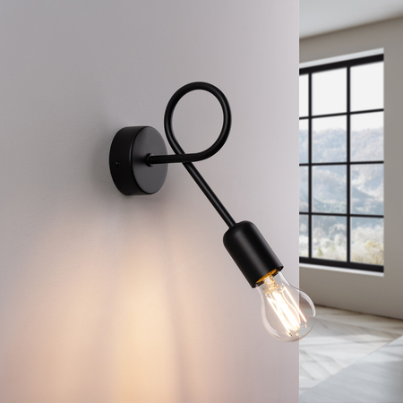 Sollux Lighting Kinkiet LOOP czarny SL.1433