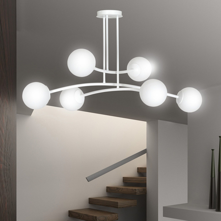 Lampa sufitowa HALLDOR 6 WHITE Emibig 1025/6 biały