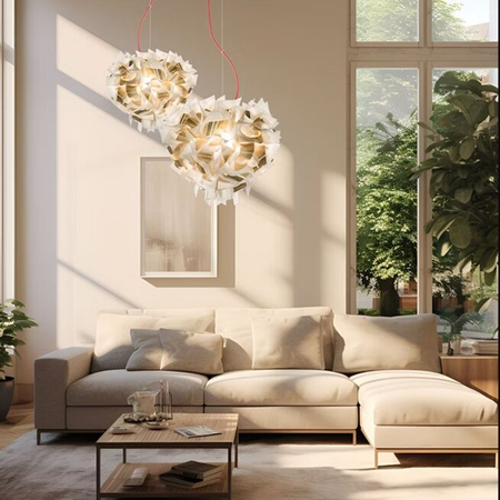 Lampa wisząca Slamp VELI AUREA - WHITE/GOLD - RED WIRE S VELSS00WHG01R00000EU biały/złoty