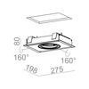 Lampa wpuszczana AQForm Sleek 111 x 1 Recessed Biały Struktura