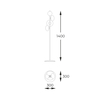 Lampa podłogowa Zuma Line 1177 OMI LAMPA PODŁOGOWA ZŁOTY