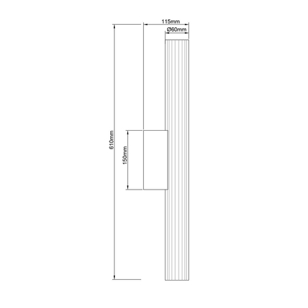 Light Prestige Kinkiet Linea 61 cm czarny LED CCT LP-0510/1W-61 BK