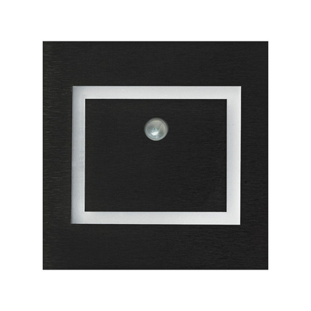 Eko-Light Oprawa schodowa EVRA BLACK Barwa Ciepła 3000K 12V z czujnikiem ruchu EKS6902 CZARNY